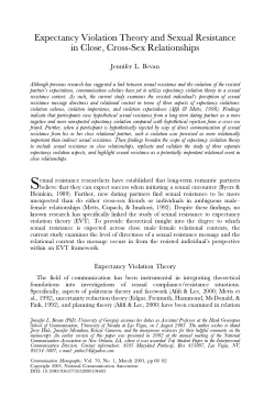 Expectancy Violation Theory and Sexual Resistance in Close, Cross