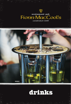 drinks - Fionn MacCool`s
