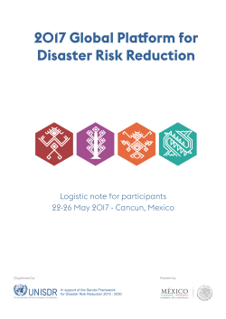 Logistic note for participants 22-26 May 2017