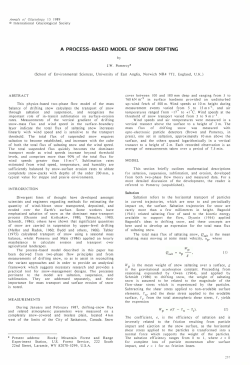 a process-based model of snow drifting