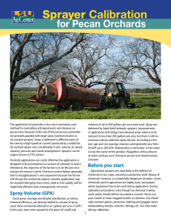 Sprayer Calibration