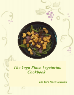 The Yoga Place Vegetarian Cookbook