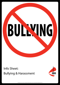 Bullying and harassment information sheet