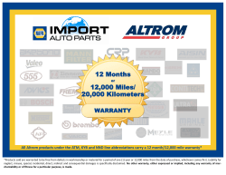 12 Months 12,000 Miles/ 20,000 Kilometers