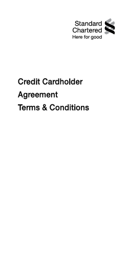 Credit Card Terms and Conditions