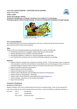Lesson Plan: CREATIVE WRITING &ndash; ADVENTURES ON THE