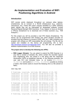 An Implementation and Evaluation of WiFi Positioning Algorithms in