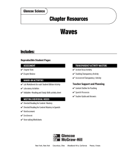 Chapter 10 Resource: Waves