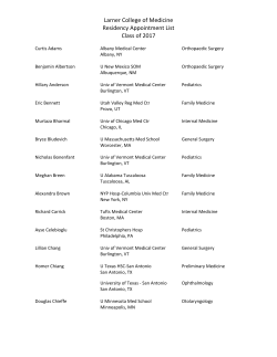 Class of 2017 Match Day list