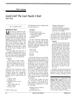 Good Grief! The Court Needs A Brief