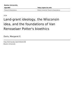 Land-grant ideology, the Wisconsin idea, and the foundations of Van