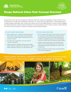 Rouge National Urban Park Concept Overview