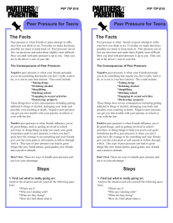 Peer Pressure - Parenting Matters