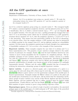 arXiv:math/0510055v2 [math.AG] 14 Feb 2006 All the GIT quotients
