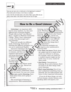 How to Be a Good Listener
