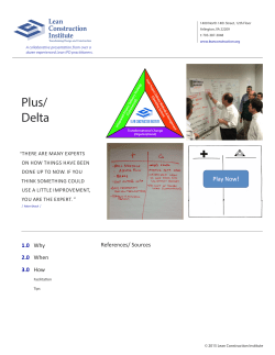 Plus/ Delta - Lean Construction Institute