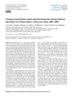 Changes in particulate matter physical properties during Saharan