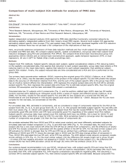 Comparison of multi-subject ICA methods for analysis of fMRI data