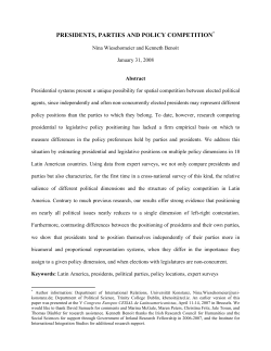 presidents, parties and policy competition