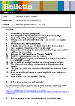 Contents 1. NHF to draw up new rent-setting model 2. Brexit impact