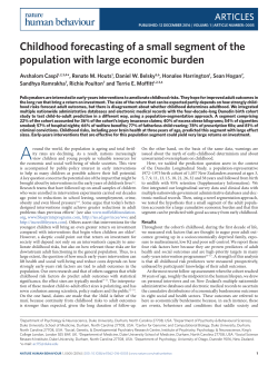 Childhood forecasting of a small segment of the population with