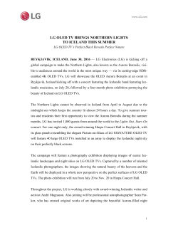 lg oled tv brings northern lights to iceland this summer