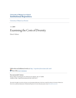 Examining the Costs of Diversity - University of Miami School of Law