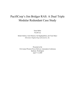 PacifiCorp`s Jim Bridger RAS: A Dual Triple Modular