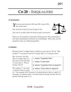CH 28 - INEQUALITIES