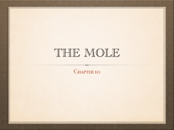 Chapter 10: The Mole - Norwell Public Schools