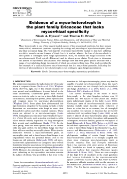 Evidence of a myco-heterotroph in the plant family Ericaceae that