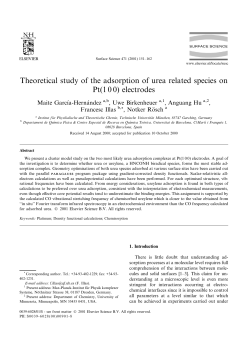 Theoretical study of the adsorption of urea related species on Pt(1 0
