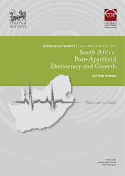 Post-Apartheid Democracy and Growth