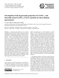 Investigation of the hygroscopic properties of Ca(NO3)2 and