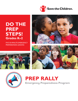 PREP RALLY - Save the Children