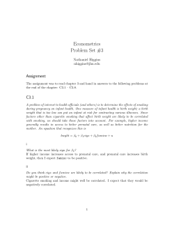 Econometrics Problem Set #3