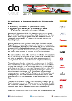 Strong Sunday in Singapore gives Daniel Abt reason for hope