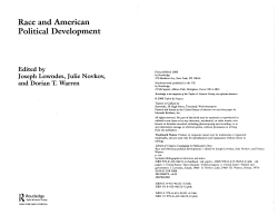 Race and American Political Development