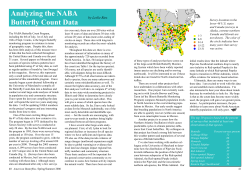 Analyzing the NABA Butterfly Count Data