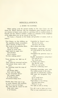 A Hymn to Nature. (A Poem.)