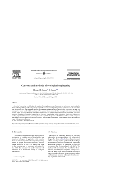 Concepts and methods of ecological engineering