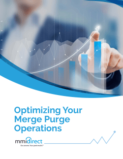 Optimizing Your Merge Purge Operations