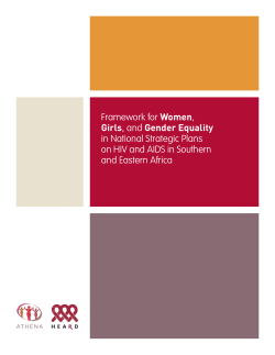 Framework for Women, Girls, and Gender Equality in National
