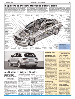 Suppliers to the new Mercedes-Benz S class