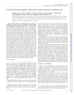 Exercise training modulates heat shock protein response in diabetic
