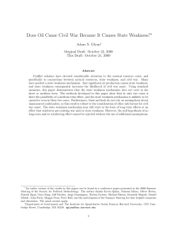 Does Oil Cause Civil War Because It Causes State Weakness?