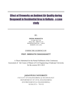 Effect of Fireworks on Ambient Air Quality during Deepawali in