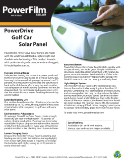 PowerDrive Golf Car Solar Panel