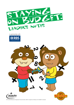 Leader`s notes - The Scout Association