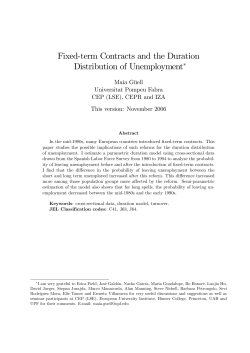 Fixed-term Contracts and the Duration Distribution of Unemployment&lowast;